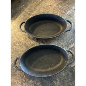 The Pioneer Woman Mini 8" Oval Au Gratin Cast Iron Pans Single Serving Set Of 2